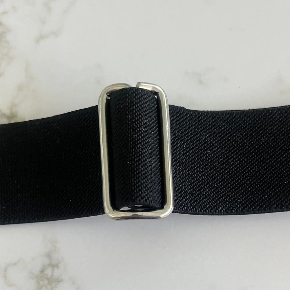 adidas Black youth baseball Belt with Silver Buckle